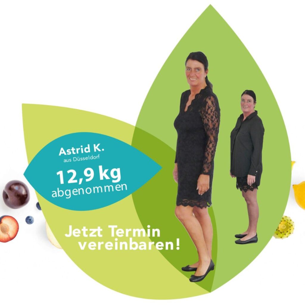 Astrid hat 12,9 Kilogramm mit der Gleichgewicht Stoffwechseltherapie der Gleichgewicht Ernährungsberatung in Kaarst abgenommen.