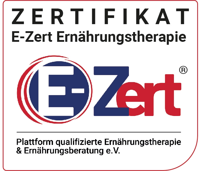 Zertifikat für Ernährungstherapie von E-Zert Plattform.